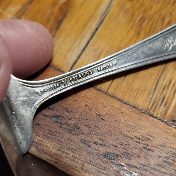 Sterling Silver Vintage Baby Food Scraper - Picture 2 of 6